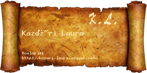 Kazári Laura névjegykártya