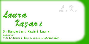 laura kazari business card